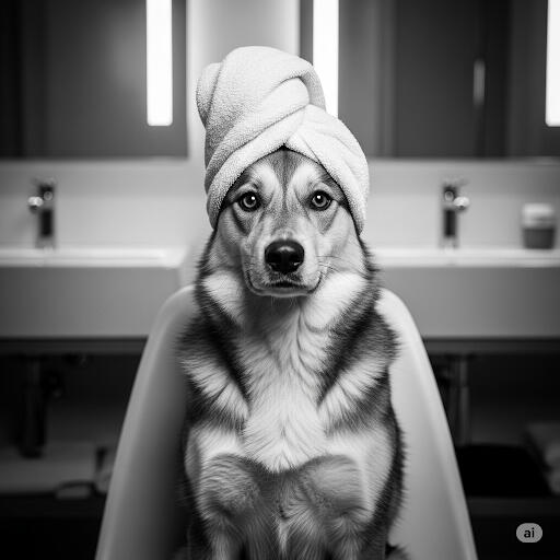 Some pets fetch the ball. Mine fetches relaxation goals.✨ Frame your fur-baby with a custom spa portrait!