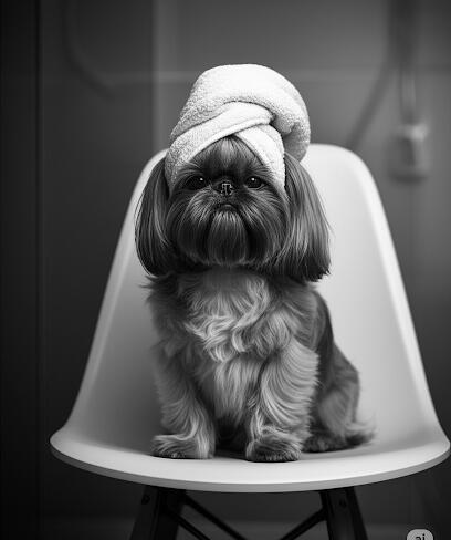 Ready for my close-up… and my spa day! 🧖♀️🐾 Treat your fur baby to a portrait as fabulous as they are. #SpaDayPaws